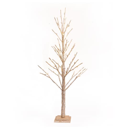 48&#x22; Gold LED Twig Tree Decoration